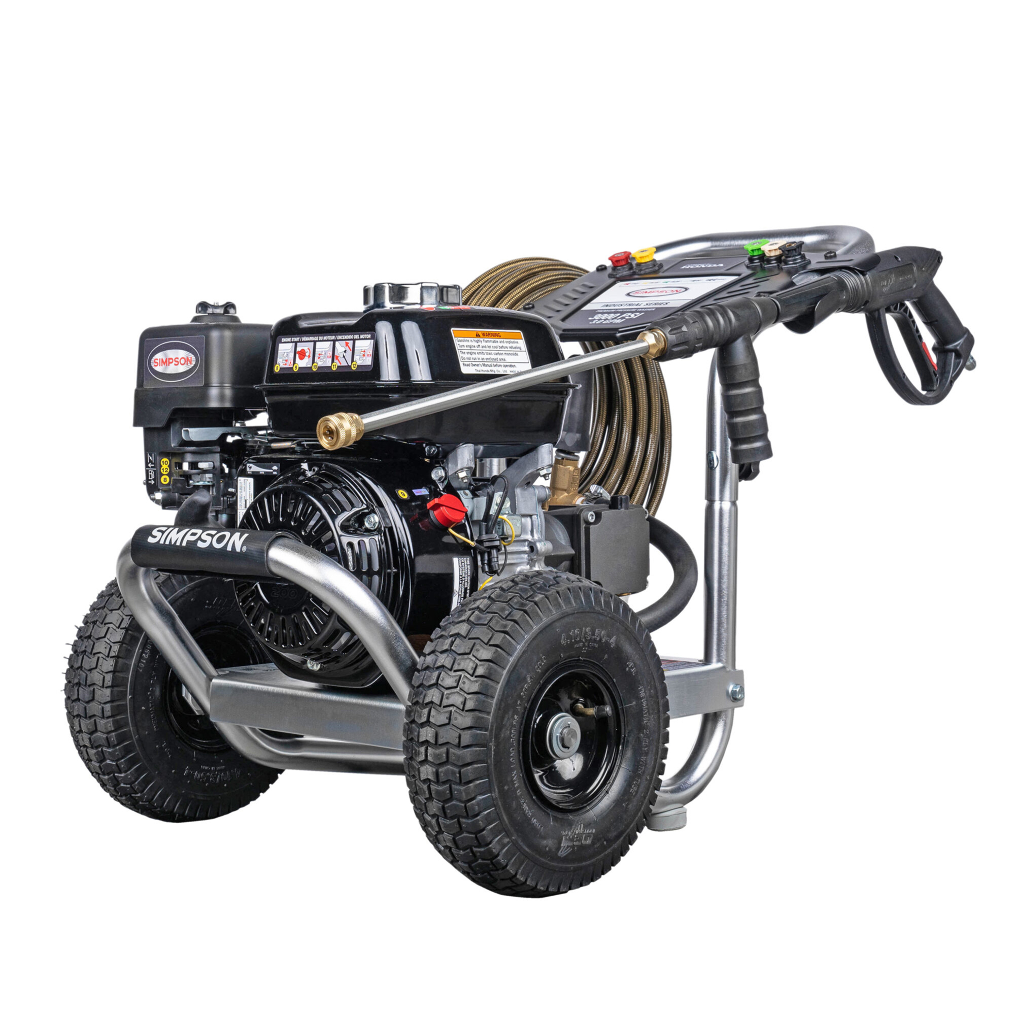 Simpson Industrial Series Cold Water Gas Pressure Washer — 3000 PSI, 3.0 GPM, Honda GX200 Engine, AAA Triplex Plunger Pump, Model# IS3030212